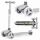  Dreirädriger Roller für Kinder, faltbar, Balance, leuchtende LED Blackwheels