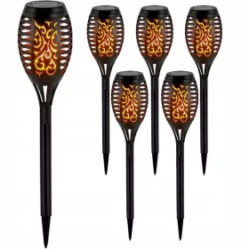  SuperLED Solarlampe, schwarz, 55 cm, 6 Stk.