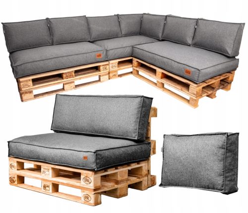  Garten Ecksofa 3er Set Auflagen mit Rückenlehne für Paletten für den Garten für 7 Personen