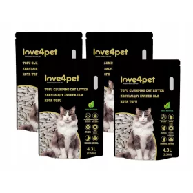    Love4pet Ökologisches, klumpendes Katzenstreu Tofu, 2,5 kg, 4,3 l