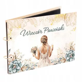    Holzalbum für Fotos von einem Junggesellinnenabschied, Öko-Geschenk für einen Junggesellinnenabschied