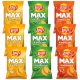 Lay's Max Chips-Sortiment: Paprika, Grüne Zwiebel & Gesalzen, 120g-Packungen