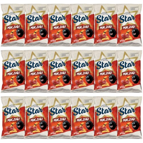 18x Star Snaki Maczugi Ketchup: Knusprige Mais-Snacks mit Ketchup-Geschmack