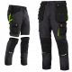 ARBEITSHOSE 2 IN 1 ZEUS KURZE SHORTS GRAU RIP STOP CARGOHOSE 52