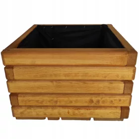    ZPD-Blumentopf 40 cm x 40 x 30 cm, Holz, Gelb- und Goldtöne