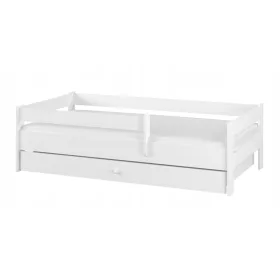    SIMPLE BABY BOO Kinderbett 160x80 + Schublade + Matratze WEISS GLATT