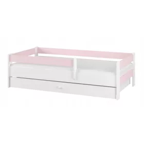    SIMPLE BABY BOO Kinderbett 160x80 Schubladenmatratze WEISS GLATT ROSA