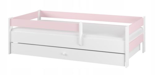  SIMPLE BABY BOO Kinderbett 160x80 Schubladenmatratze WEISS GLATT ROSA