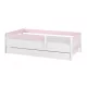  SIMPLE BABY BOO Kinderbett 160x80 Schubladenmatratze WEISS GLATT ROSA