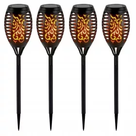  SuperLED Solarlampe, schwarz, 78 cm, 4 Stk.