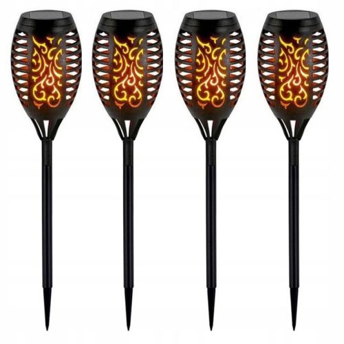  SuperLED Solarlampe, schwarz, 78 cm, 4 Stk.