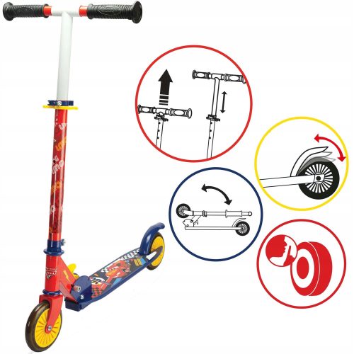  ZWEIRAD-SCOOTER AUTA CARS, KLAPPBAR, EINSTELLBARE LENKRAD-FUSSBREMSE