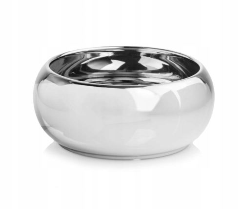  Polnix Blumentopf 24 cm x 24 x 10 cm Durchmesser 24 cm Keramik in den Farbtönen Grau und Silber