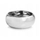  Polnix Blumentopf 24 cm x 24 x 10 cm Durchmesser 24 cm Keramik in den Farbtönen Grau und Silber