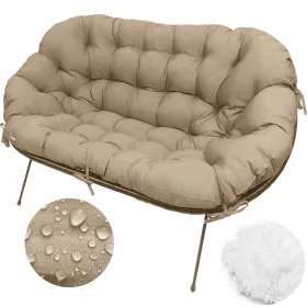  WASSERDICHTES KISSEN FÜR ZWEI-SITZ-STRING-STUHL - beige