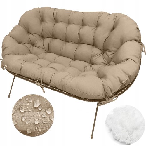  WASSERDICHTES KISSEN FÜR ZWEI-SITZ-STRING-STUHL - beige