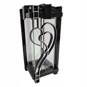  Schreinkerze HK-73 Quadratisches Herz Silber