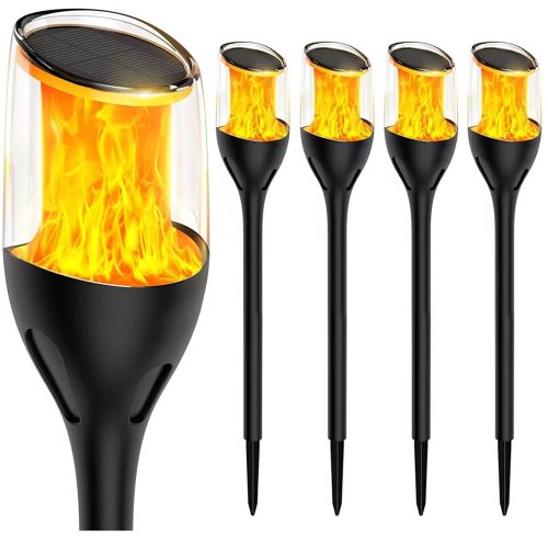  SuperLED Solarlampe, schwarz, 65 cm, 4 Stk.