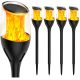  SuperLED Solarlampe, schwarz, 65 cm, 4 Stk.