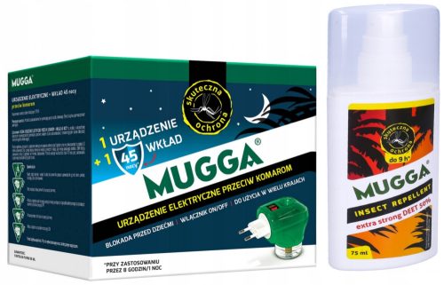  Mugga Deet Mücken- und Zeckenspray 50 % 75 ml + Mugga Mückenschutzflüssigkeit 0,06 kg 35 ml