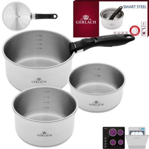  Gerlach Smart Steel Topfset, Edelstahl, 4-tlg.