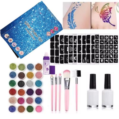  TATTOO-KIT – GROSS XXL – GLITTERVORLAGEN – WASCHBAR