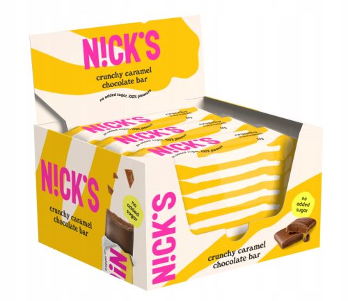 NICK'S CRUNCHY CARMEL ZUCKERFREIER RIEGEL 28G - 21ER PACK