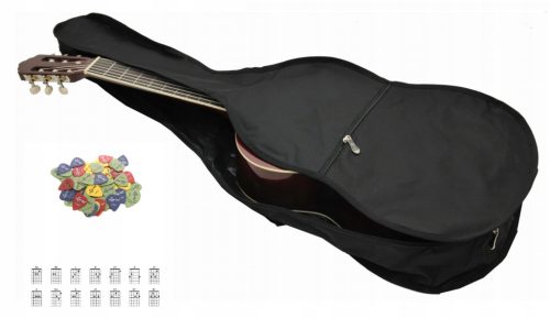  KLASSISCHER GITARRENKOFFER 4/4 FÜR GITARRE + KOSTENLOSE GESCHENKE