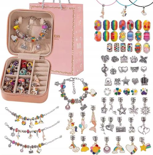  KIT ZUR HERSTELLUNG VON ARMBÄNDERN UND HALSKETTEN, KREATIVES GESCHENK FÜR KINDER