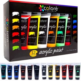  Colore Acrylfarben 12 Stk. x 75 ml