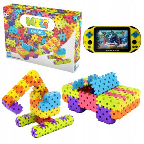  Meli Basic Bauklötze 300 Stk. + Wasserspiele – Arcade-Wasserspiel