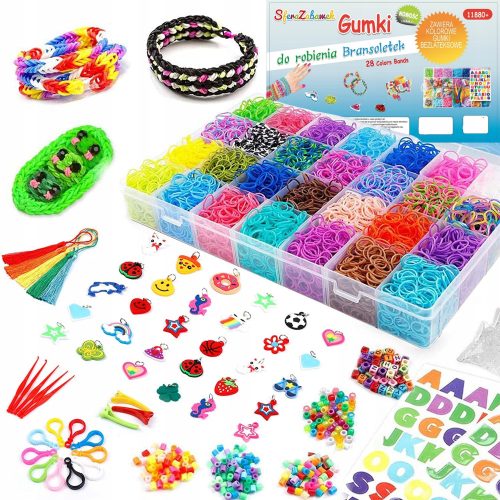  XXL-Set zur Herstellung von Armbändern, Gummibändern, 11.880-tlg