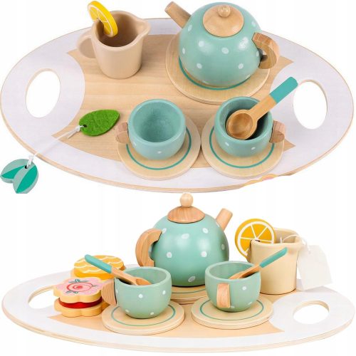  Teeservice aus Holz, Spielzubehör, Kaffeeservice