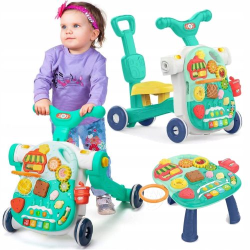  INTERAKTIVER WALKER-TISCH-PUSH-SCOOTER 5-IN-1-LÄDAGOGISCHE SENSOREN