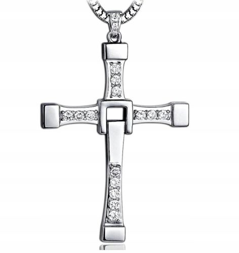  Halskette CROSS VIN DIESEL TORETTO18K SILBER STAHL
