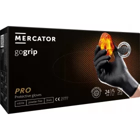   Mercator Medical GO GRIP BLACK EXTRA STRONG Handschuhe Größe 9 - L 25 Paar