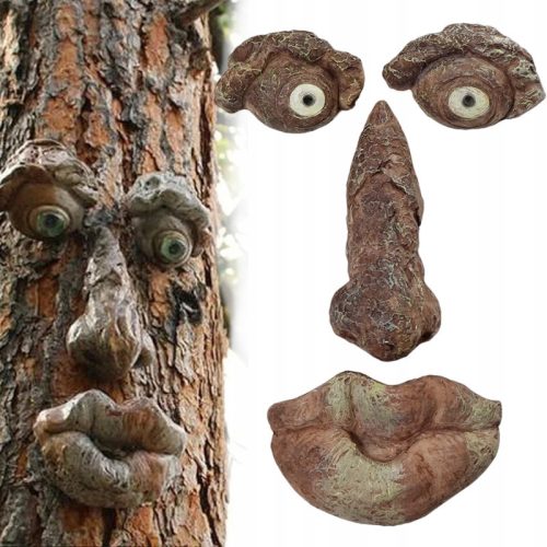  GARTENDEKORATION GARTENBÄUME GESICHT AUF DEM BAUM ZUR DEKORATION VON FUTTERBÄUMEN