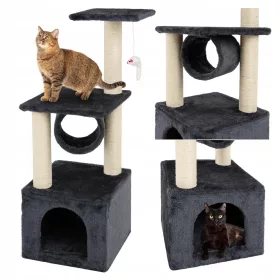    Kratzunterlage für Katzen, Kratzhaus, Bett, Bett, Mauspfosten, hoch 93 cm