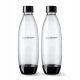  SodaStream Fuse Karbonator-Flaschen-Set, schwarz, 1 l, 2-tlg.