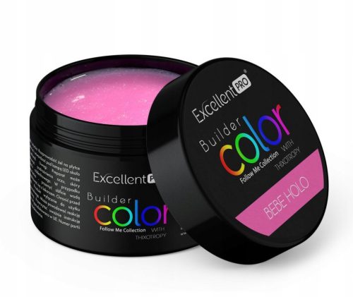  AUSGEZEICHNETES PRO BUILDER GEL FARBAUFBAUGEL MIT BEB HOLO-PARTIKELN 15 g