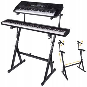    Stativständer für Tastaturtasten, Klavier, Orgel, doppelt verstellbar