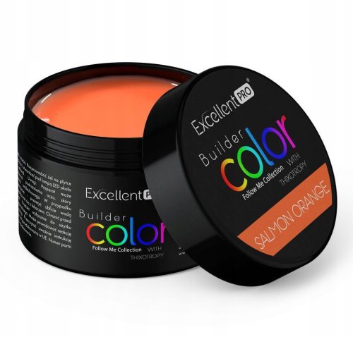  AUSGEZEICHNETES PRO BUILDER GEL FARBAUFBAUGEL LACHSORANGE 15 g
