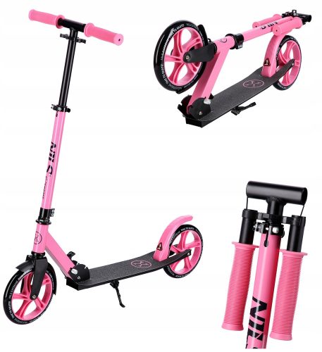  NILS City-Scooter, zusammenklappbar, verstellbar, für Jugendliche, große Räder, 200 mm
