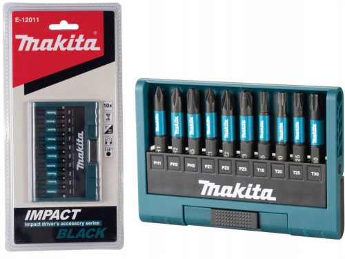  Makita E-12011 Impact Black Bit-Set 10-tlg.