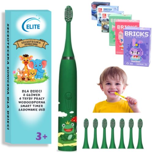  Green Frog Schallzahnbürste, 8 Spitzen + KOSTENLOS