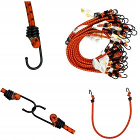   25er Set Elastische Spanngurte mit Metallhaken, BUNGEE CORD HOOK, Langlebig und Vielseitig