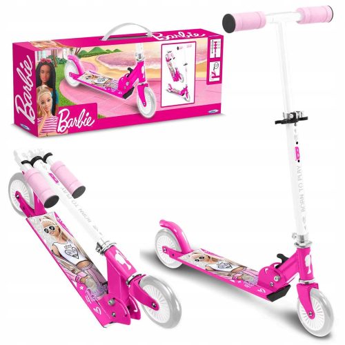  Barbie zweirädriger faltbarer Roller, rosa Stempel