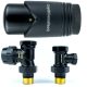  THERMOSTAT-SET GERADE SCHWARZ 1/2 HEIZKÖRPERVENTIL-THERMOSTATKOPF