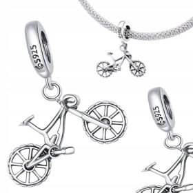    CHARMS Silberner FAHRRAD-Anhänger für Armband Hochwertiges S925-SILBER