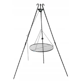    Gartenfeuerstelle für Lagerfeuergrill, 57 cm, groß, Stahl, schwarz, Grillschale 1006